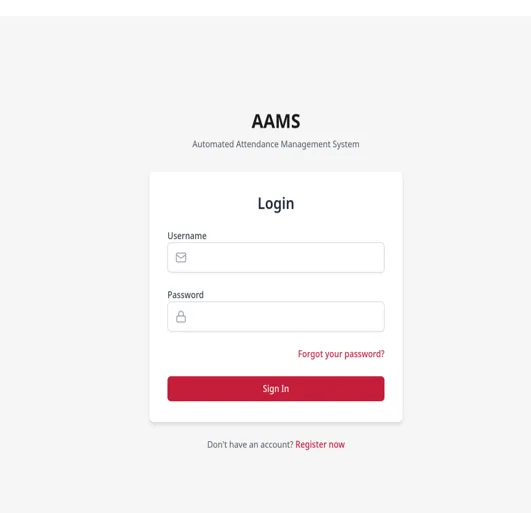 AAMS — Automated Attendance Management System